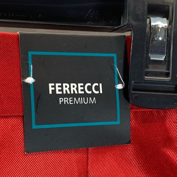 FERRECCI Men's Red Satin Short Super 150's Flat Front Suit Pant SZ 28S - Picture 11 of 14